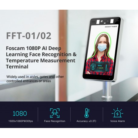 Foscam FFT Sistema de reconocimiento facial y control de temperatura