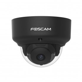FOSCAM D2EP - Cámara IP POE antivandálica IK10, slot Micro SD,2,0Mpx HD 1080p, AI Detección Humana Negra