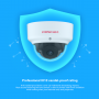 FOSCAM D2EP - Cámara IP POE antivandálica IK10, slot Micro SD,2,0Mpx HD 1080p, AI Detección Humana Blanca