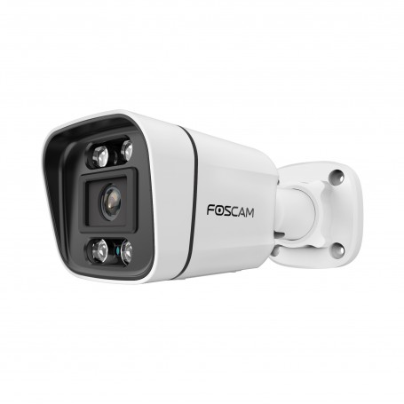 Foscam V5EP Cámara IP - PoE  - 5 Mpx, Exterior con focos y Sirena, Audio bidireccional, Blanca