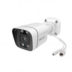 Foscam V4EC Cámara IP - PoE  - 4 Mpx, Exterior con focos y Sirena, Audio bidirecional, Blanca