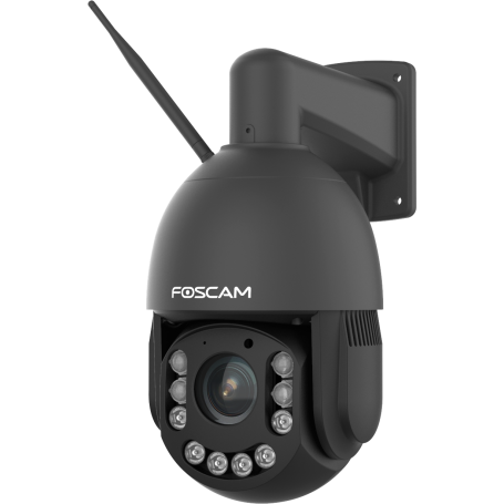 Foscam Cámara IP SD4H 4K. zoom x18 Compatible ONVIF, Negra.