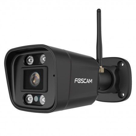 Foscam V5P WIFI Cámara IP - 5 Mpx, Exterior con focos y Sirena, Audio bidireccional, Negra
