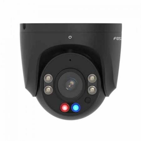 Foscam W5EP Cámara IP - PoE  QHD 3K/5 MP, Exterior con iluminación de alarma ROJA y AZUL, Audio bidireccional, Negra